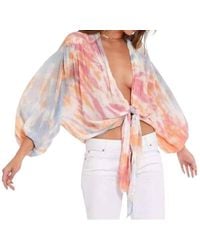 Young Fabulous & Broke - Carmen Tie Dye Blouse - Lyst