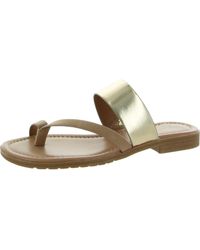 Style & Co. - Sallee Faux Leather Slip On Flat Sandals - Lyst