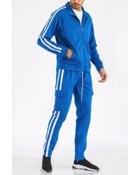 TRUEDAMES - Two Stripe Utility Pocket Track Suit - Lyst