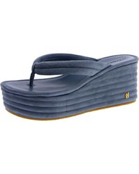 Veronica Beard - Geno Suede Flip-Flop Platform Sandals - Lyst