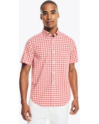 Nautica - Sustainably Crafted Gingham Plaid Short-sleeve Shirt - Lyst