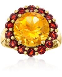 Ross-Simons - Citrine And Garnet Ring - Lyst