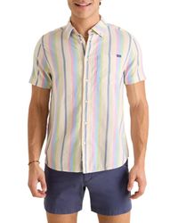 Chubbies - Resort Weave Friday Shirt Striped Button Up Frog673 - Lyst