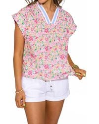 Thml - Bright Bloom Split Neck Top - Lyst