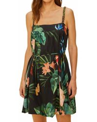 FARM Rio - Midnight Macaw Fiesta Mini Dress - Lyst