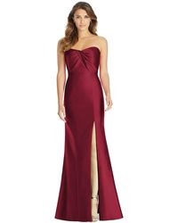 Alfred Sung - Strapless Draped Bodice Trumpet Gown - Lyst