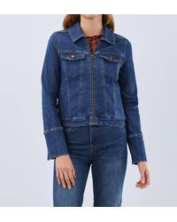 Fdj - Denim Zip Front Jacket - Lyst