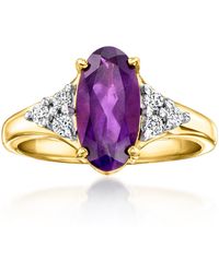 Ross-Simons - Amethyst Ring With Lab-Grown Diamonds - Lyst