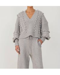 Joslin Studio - Elsa Wool Crop Knit Sweater - Lyst
