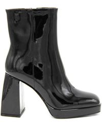Exe' - Patent Leather Bootie - Lyst