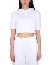 Raf Simons - Embroidered Logo Hoodie With Drawstring - Lyst