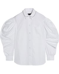 Simone Rocha - Draped Sleeve Masculine Shirt With Emb - Lyst