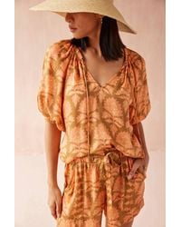 Omika - Isla Elastic Sleeve Blouse - Lyst