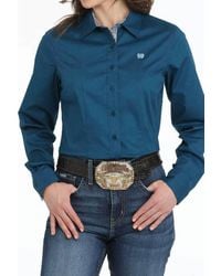 Cinch - Stretch Printed Button Down Shirt - Lyst