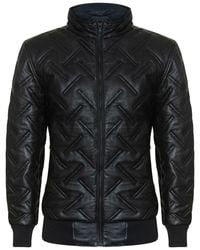 Infinity Leather - Bomber Quilted Jacket - Lyst