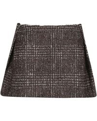 IRO - Ilire Textured Plaid Cotton-Blend Mini Skirt - Lyst