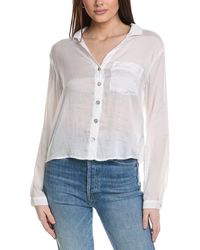 Bella Dahl - Notch Collar Pocket Button-down Shirt - Lyst