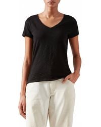 ATM - Slub Jersey Schoolboy V-Neck Tee - Lyst
