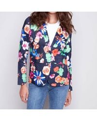 Charlie b - Printed Linen Blazer - Lyst