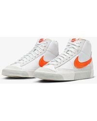 Nike - Blazer Mid Pro Club Dq7673-103 White Leather Skate Shoes Woo1 - Lyst