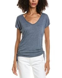 Max Studio - Side Cinched V-Neck Top - Lyst