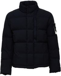 Stone Island - Rds Quilted Badge Zip Down Jacket - Lyst