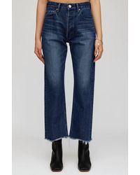Moussy - Capac Wide Straight Cropped Jean - Lyst