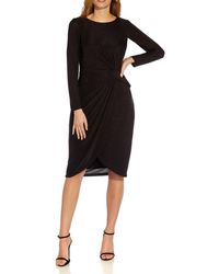 Adrianna Papell - Plus Faux Wrap Maxi Cocktail And Party Dress - Lyst