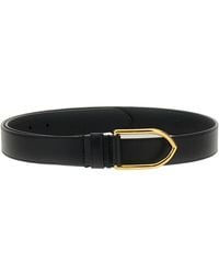 Jacquemus - Smooth Leather Slim Belt With-Tone Buckle And Embossed Logo - Lyst