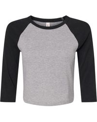 Bella Canvas - Micro Rib 3/4 Raglan Sleeve Baby Tee - Lyst