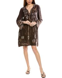 Johnny Was - Kimono Sleeve Relaxed Silk-Blend Shift Dress - Lyst