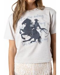 All Us - Take Me Away Wide Cropped Tee - Lyst