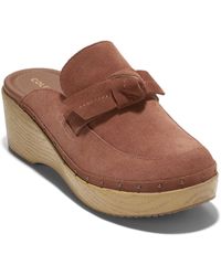 Cole Haan - Cloudfeel All Day Suede Bow Clogs - Lyst