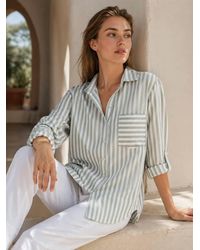 Beach Lunch Lounge - Classic Stripe Button Down Top - Lyst