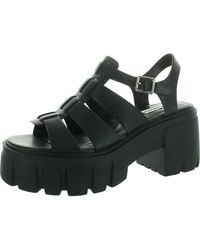 Steve Madden - Georgia Adjustable Faux Leather Platform Sandals - Lyst