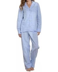 The Sleep Code - Dobby Cotton Long Pj Set - Lyst