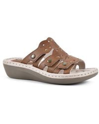 White Mountain - Caring Slip On Casual Slide Sandals - Lyst