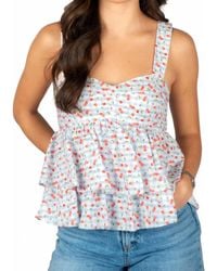 Sincerely Ours - Cherry Check Bella Tank Top - Lyst