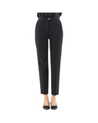 Ferragamo - Gancini Logo Ankle Trouser Pants - Lyst