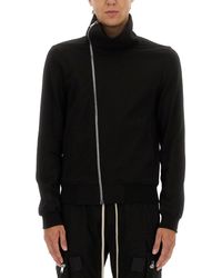 Rick Owens - Asymmetrical Zipper Sweatshirt - Lyst