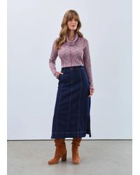 Fdj - Cherie Column Midi Skirt - Lyst