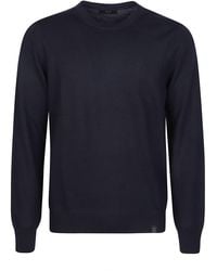 Fay - Round Neck Virgin Wool Sweater - Lyst