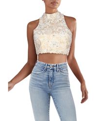 Terani - Lace Embellished Crop Top - Lyst