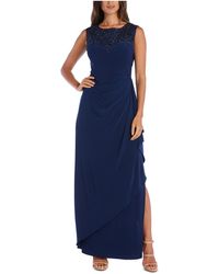R & M Richards - Sequin Sleeveless Evening Dress - Lyst