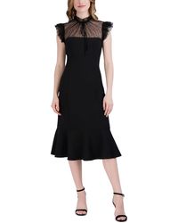 Julia Jordan - Illusion Ruffle Cocktail And Party Dress - Lyst
