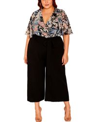 City Chic - High Rise Cropped Wide Leg Pants - Lyst