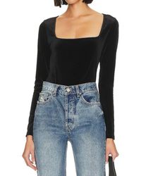 L'Agence - Kinley Square Neck Top - Lyst