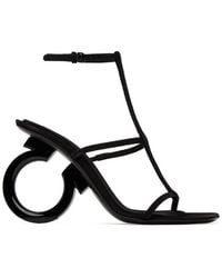 Ferragamo - Ferragamo Elina T-Strap Gancini Sandals - Lyst