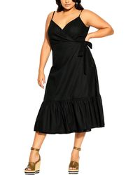 City Chic - Plus Casual Long Fit & Flare Dress - Lyst
