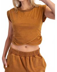 Eesome - Mineral Wash Wrap Top - Lyst